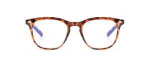 Marseille - Blåljusfilter - Även utan styrka har en främre ram i sköldpaddsskal och klara linser mot en vit bakgrund.